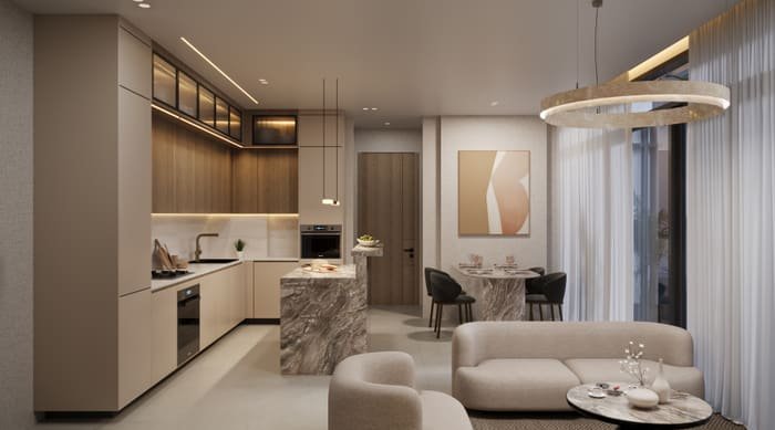 Show kitchen with Italian finishes