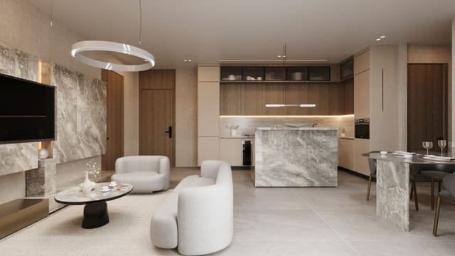 TV lounge of a two-bedroom residence at Estrella